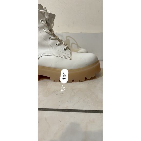 Bershka woman’s boots platform 1.5” white size 40 US 8.5 1239/860/001 3874 - Picture 4 of 8
